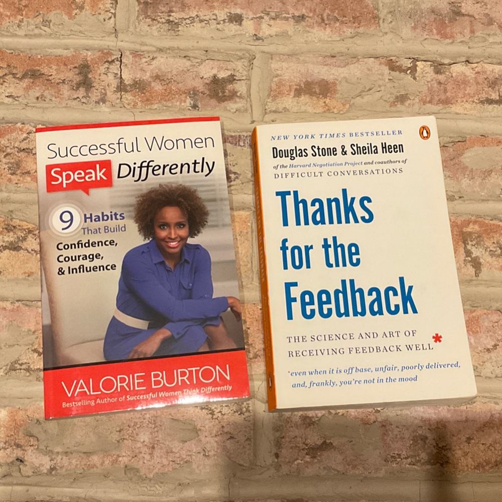 Successful Women Speak Differently & Thank You for the Feedback Books